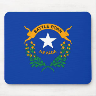 Alfombrilla De Ratón Bandera Estatal Patriótica Nevada