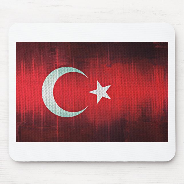 Alfombrilla De Ratón Bandera estilizada de Turquía (Frente)