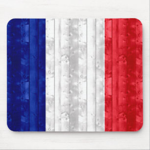 Alfombrilla De Ratón Bandera francesa de madera