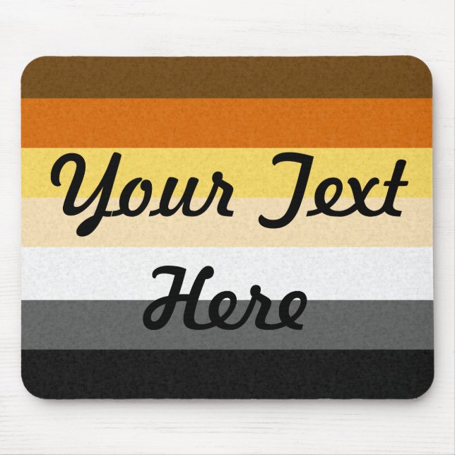 Alfombrilla De Ratón Bandera gay del orgullo del oso (Frente)