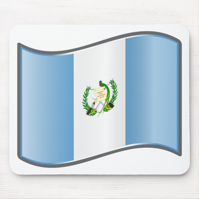 Alfombrilla De Ratón Bandera guatemalteca ondulada (Frente)