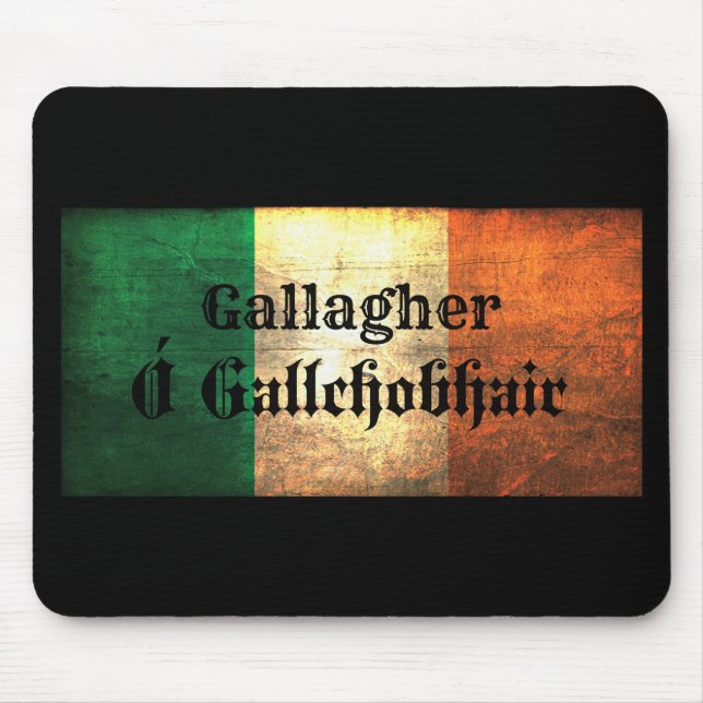 Alfombrilla De Ratón Bandera irlandesa Gallagher (Frente)