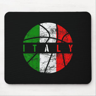 Alfombrilla De Ratón Bandera italiana Bysketbyll Equipo italiano Fan Lo
