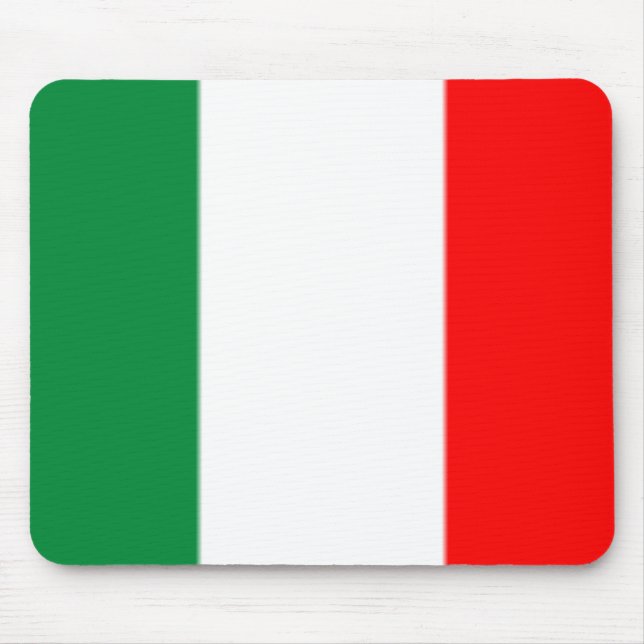 Alfombrilla De Ratón Bandera italiana Mousepad (Frente)