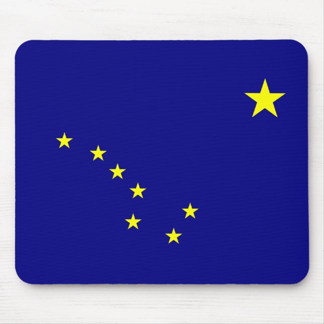 Alfombrilla De Ratón Bandera luminosa de Alaska (Frente)