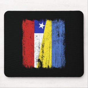 Alfombrilla De Ratón Bandera media de Chile Ucrania Patrimonio chileno
