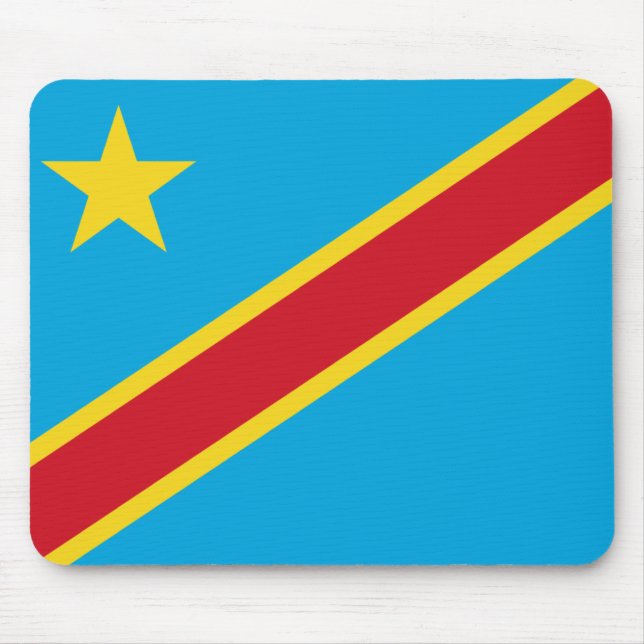 Alfombrilla De Ratón Bandera Mousepad de Congo-Kinshasa (Frente)