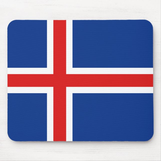 Alfombrilla De Ratón Bandera Mousepad de Islandia (Frente)