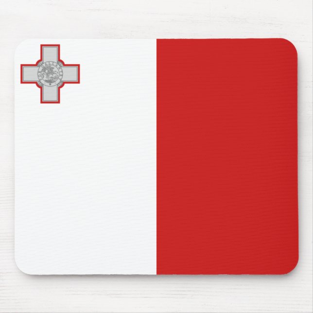 Alfombrilla De Ratón Bandera Mousepad de Malta (Frente)