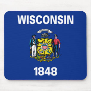 Alfombrilla De Ratón Bandera Mousepad de Wisconsin
