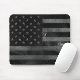 Alfombrilla De Ratón Bandera norteamericana negra