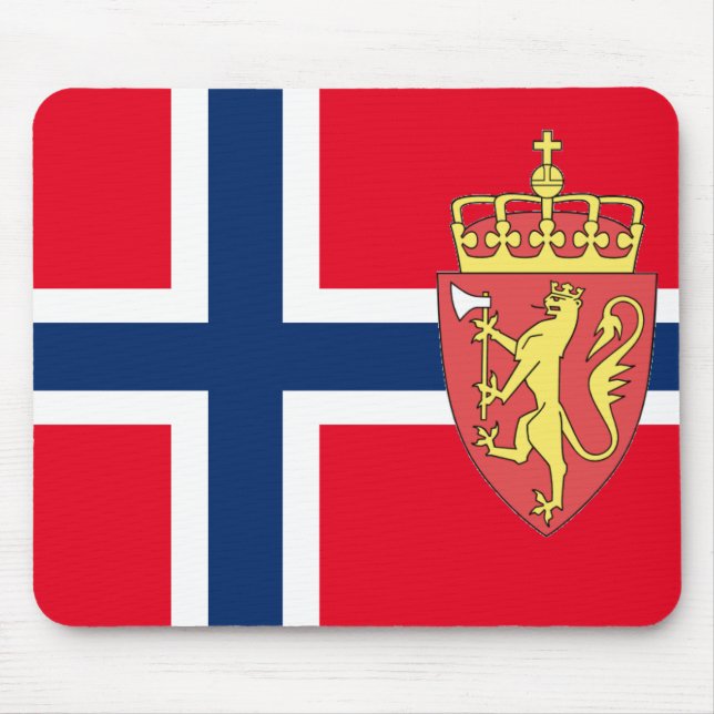 Alfombrilla De Ratón Bandera noruega (Frente)