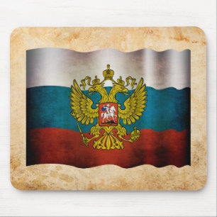 Alfombrilla De Ratón Bandera ondeando de Rusia