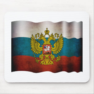 Alfombrilla De Ratón Bandera ondeando de Rusia