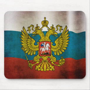 Alfombrilla De Ratón Bandera ondeando Rusia