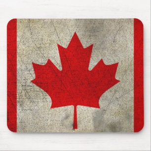 Alfombrilla De Ratón Bandera ondulada de vintage de Canadá