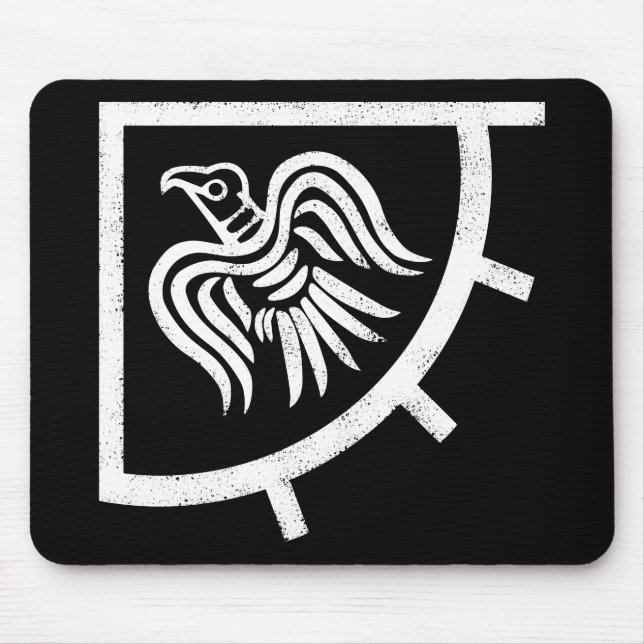 Alfombrilla De Ratón Bandera ondulante Raven (Frente)