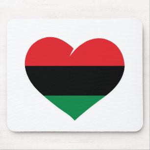 Alfombrilla De Ratón bandera panafricana corazón historia negra afroame