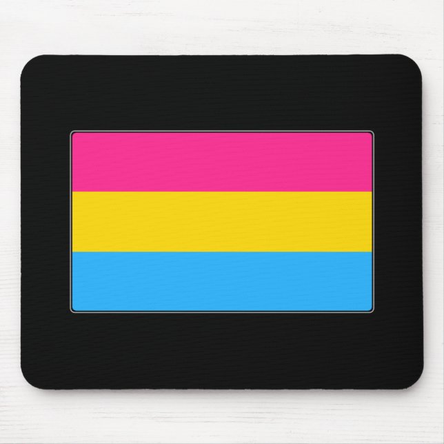 Alfombrilla De Ratón Bandera Pansexual del orgullo (Frente)