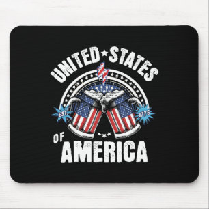 Alfombrilla De Ratón Bandera Patriótica Americana 4 De Julio Cerveza Ee