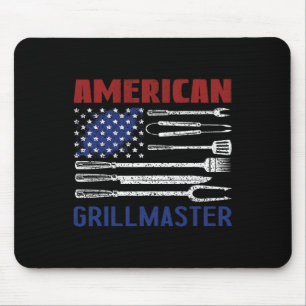 Alfombrilla De Ratón Bandera Patriótica Americana Grill Byrbeque Master