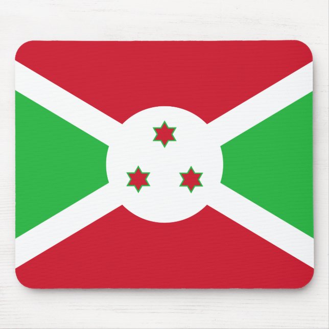 Alfombrilla De Ratón Bandera patriótica burundesa (Frente)