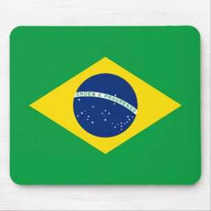 Alfombrilla De Ratón Bandera Patriótica de Brasil