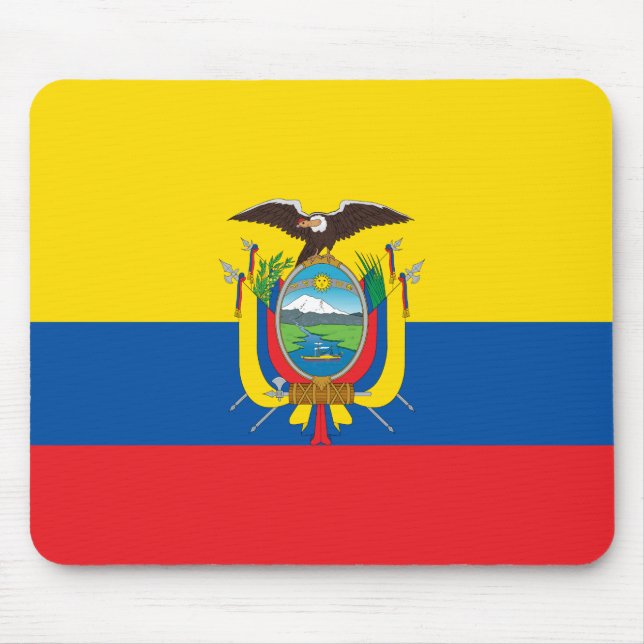 Alfombrilla De Ratón Bandera patriótica ecuatoriana (Frente)