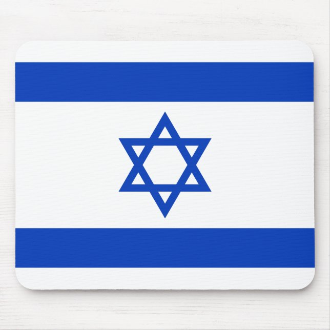 Alfombrilla De Ratón Bandera Patriótica Israelí (Frente)