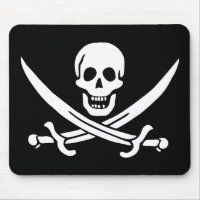 Bandera pirata calavera espadas cruzadas