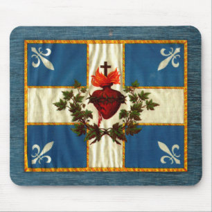 Alfombrilla De Ratón Bandera Quebec antigua Carillón Sacré-Coeur