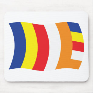 Alfombrilla De Ratón Bandera religiosa budista Mousepad