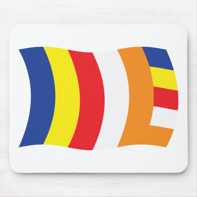 Alfombrilla De Ratón Bandera religiosa budista Mousepad (Frente)