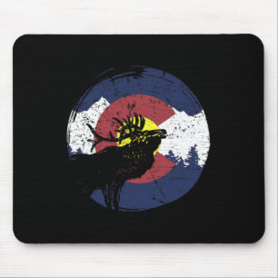 Alfombrilla De Ratón Bandera retro del estado de Colorado Montañas Roco