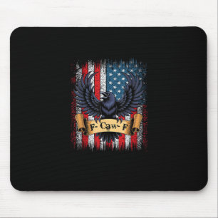 Alfombrilla De Ratón Bandera Retro USA Pájaro Cuervo F-Caw-F Vintage F-