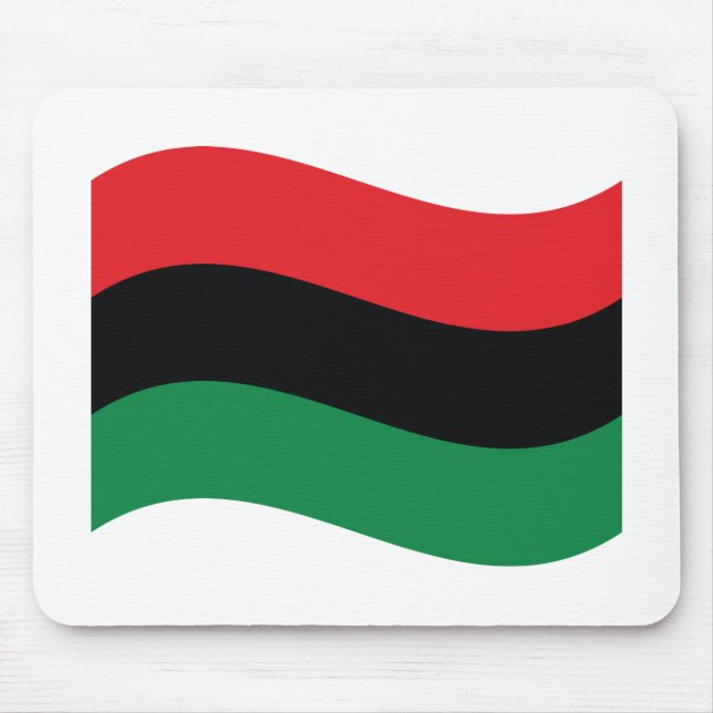 Alfombrilla De Ratón Bandera roja, negra y verde (Frente)