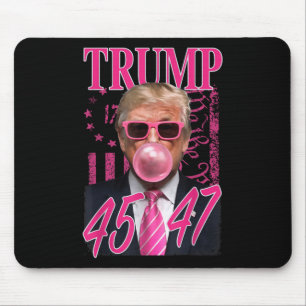 Alfombrilla De Ratón Bandera rosa divertida Trump Bubble Gum 1776