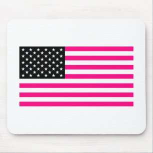 Alfombrilla De Ratón bandera rosa estadounidense