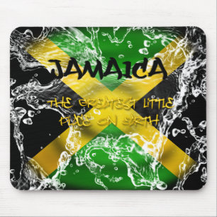 Alfombrilla De Ratón Bandera salpicada agua Mousepad de Jamaica
