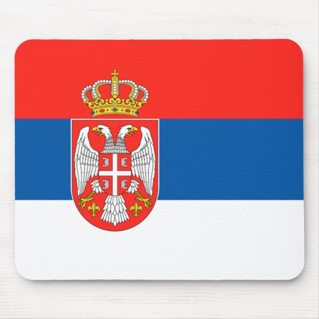 Alfombrilla De Ratón Bandera serbia (Frente)