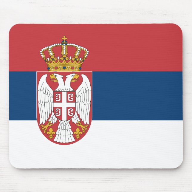 Alfombrilla De Ratón Bandera serbia (Frente)