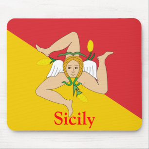 Alfombrilla De Ratón Bandera siciliana Mousepad