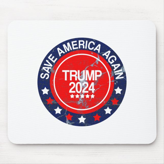 Alfombrilla De Ratón bandera trump 2024 salve a américa (Frente)