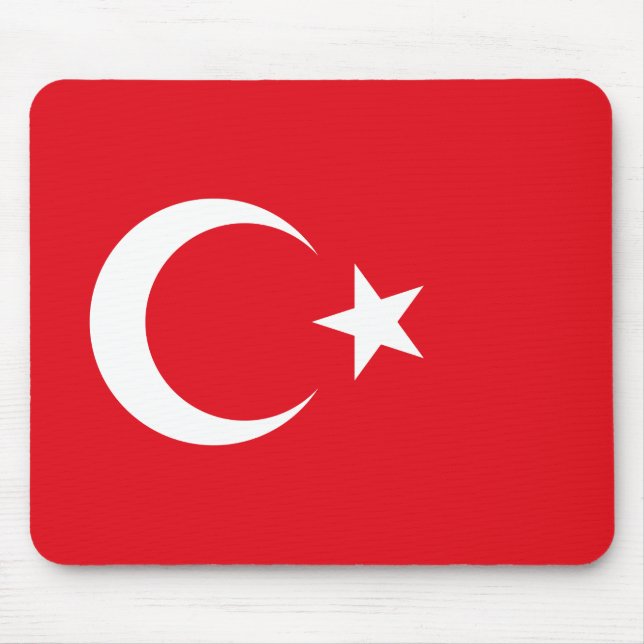 Alfombrilla De Ratón Bandera turca (turca) (Frente)