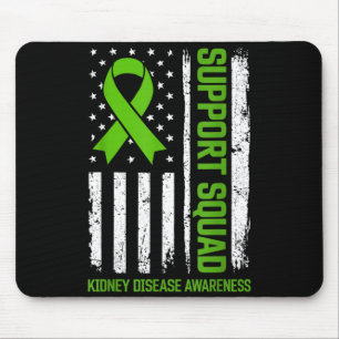 Alfombrilla De Ratón Bandera Verde de Conciencia de la Enfermedad Renal