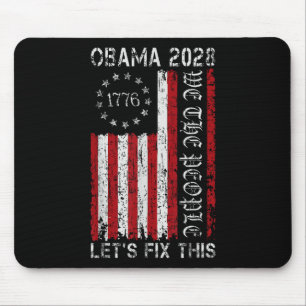 Alfombrilla De Ratón Bandera vintage de Obama Retro Patriótica 2028 Pol