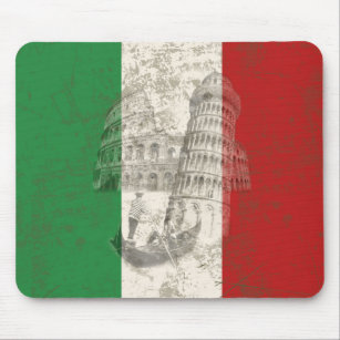 Alfombrilla De Ratón Bandera y símbolos de Italia ID157