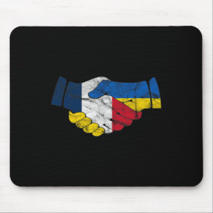 Alfombrilla De Ratón Banderas de apretón de manos de amistad de Francia