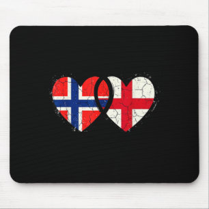 Alfombrilla De Ratón Banderas de Noruega Inglaterra orgulloso noruego i
