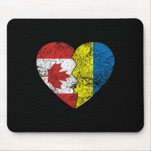 Alfombrilla De Ratón Banderas ucraniana canadiense Corazón Canadá Ucran
